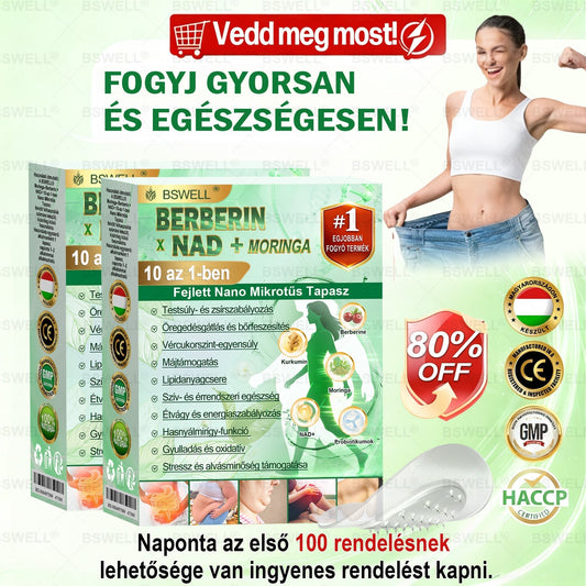 👩‍⚕️🔬 BSWELL® Nano mikrotűs karcsúsító tapasz (Csak naponta egyszer, látható változások 28 nap alatt) ✅ Elhízás, szív- és érrendszeri egészség, cukorbetegség, alvási apnoé, bélflóra, ízületi problémák és egyéb tünetek esetén