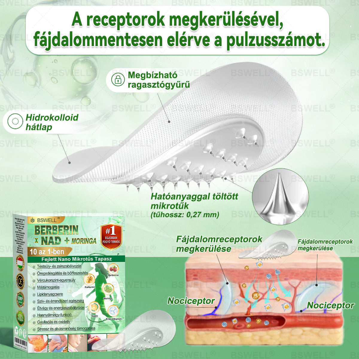 👩‍⚕️BSWELL® Nano mikrotűs karcsúsító tapasz (Naponta egyszer már 28 napon belül látható változások láthatók) Alkalmas: elhízás kezelésére, szív- és érrendszeri egészségre, cukorbetegség kezelésére, alvási apnoéra és bélrendszeri problémákr🔥