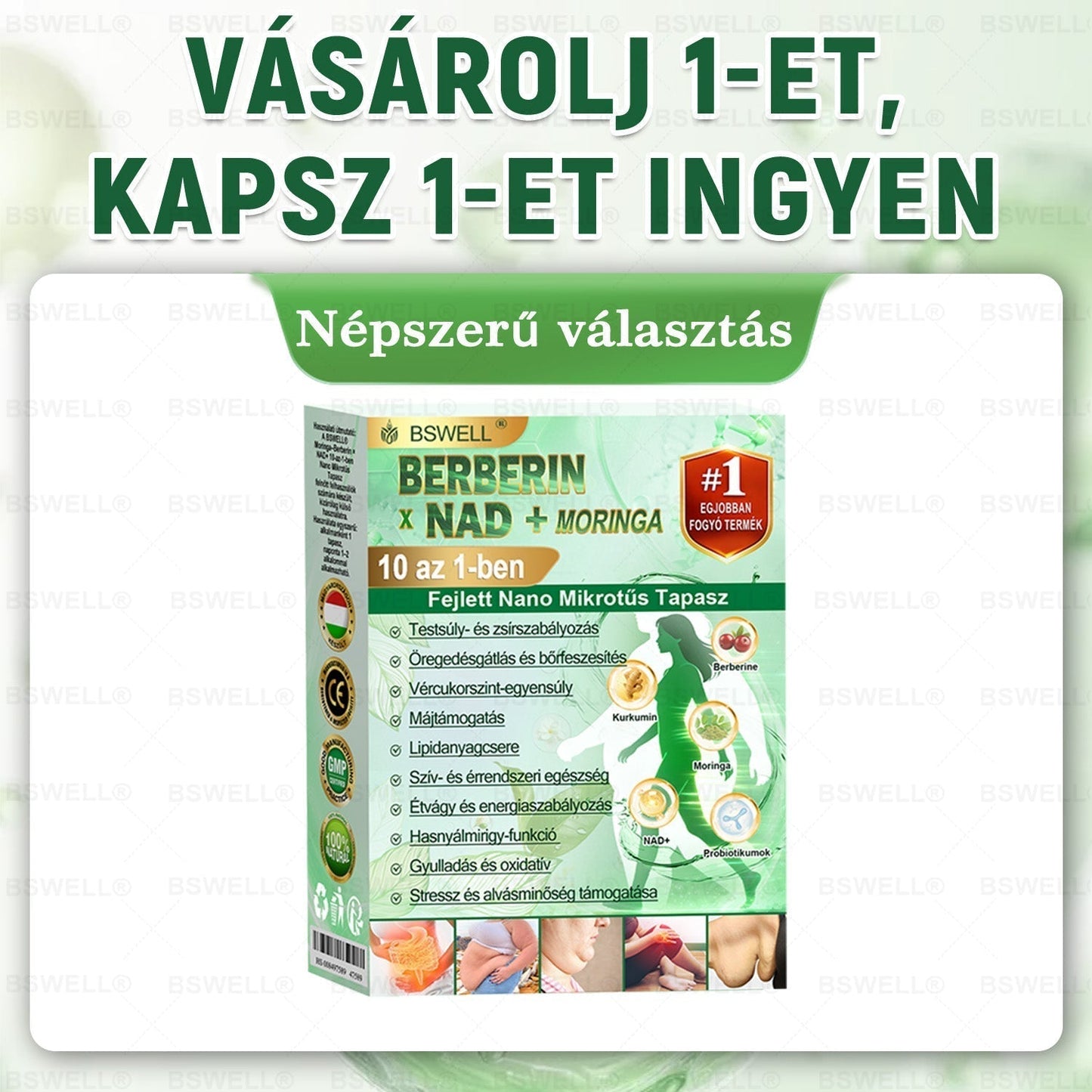 👩‍⚕️🔬 BSWELL® Nano mikrotűs karcsúsító tapasz (Csak naponta egyszer, látható változások 28 nap alatt) ✅ Elhízás, szív- és érrendszeri egészség, cukorbetegség, alvási apnoé, bélflóra, ízületi problémák és egyéb tünetek esetén🌿